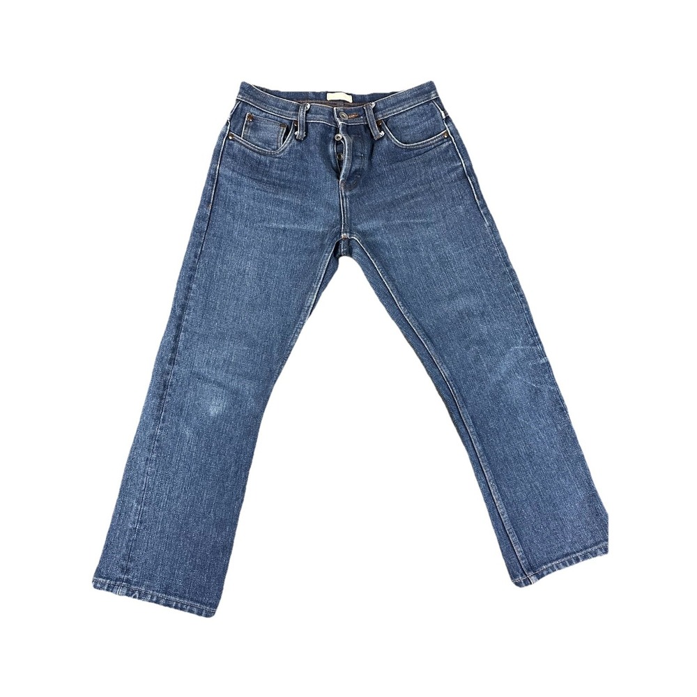 The Unbranded Brand Selvedge Jeans Mens 32 (30X26) Straight Stretch UB321 21 Oz